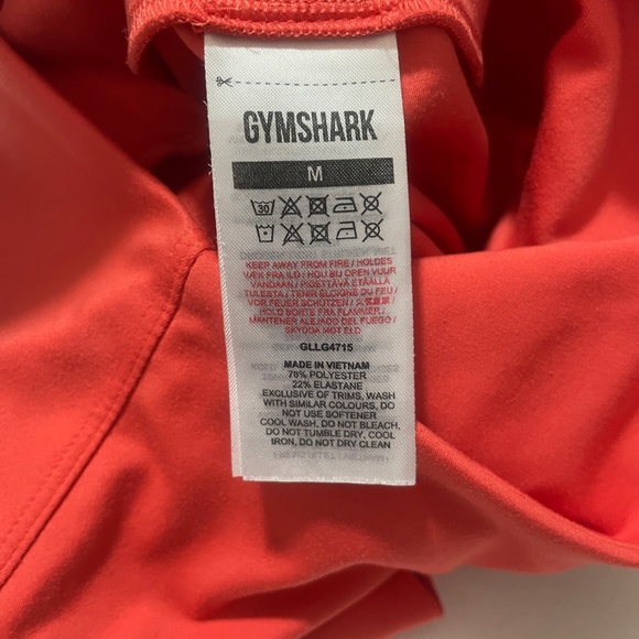 Gym Shark Medium Orange Ankle Leggings - Picture 3 of 6